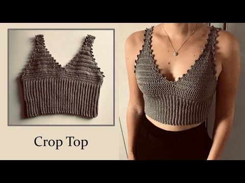 Anleitung für ein gehäkeltes Crop Top | Ohne Schnürung und Bauchfrei | Crochet pattern | DIY