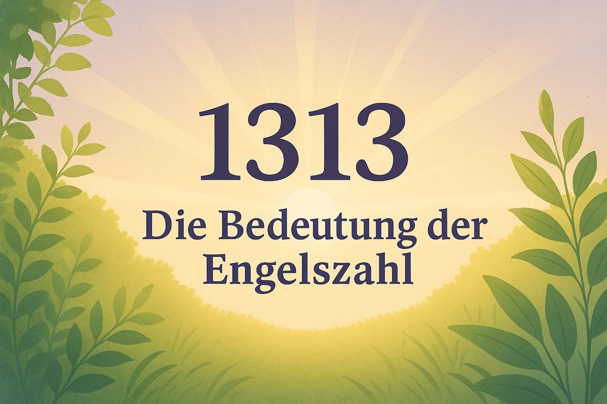Illustration mit der Zahl 1313 und dem Schriftzug Die Bedeutung der Engelszahl